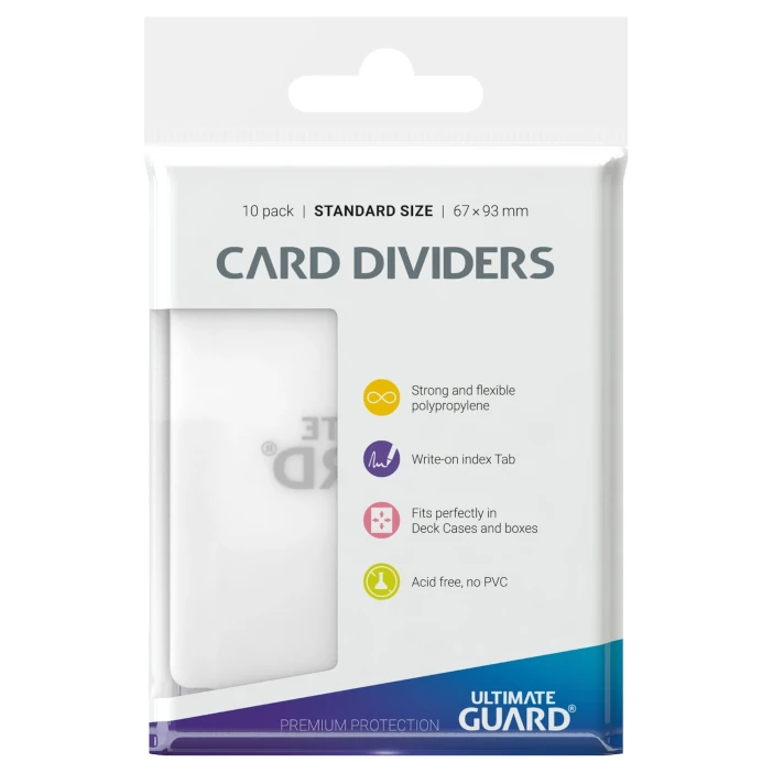 Card dividers trasparenti standard size Ultimate Guard (10 pz) - immagine 2