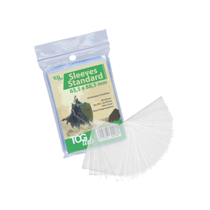 Bustine protettive TCGLAB Ultra Clear 60 micron per carte formato standard