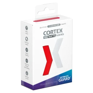 Box Cortex Sleeves Standard Size rosse Red 100 bustine protettive Ultimate Guard